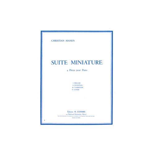 COMBRE MANEN CHRISTIAN - SUITE MINIATURE (4 PIECES) - PIANO