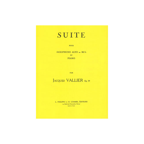 COMBRE VALLIER JACQUES - SUITE OP.59 - SAXOPHONE ET PIANO