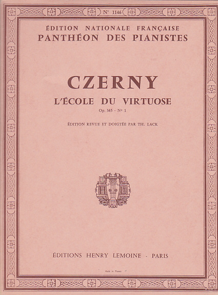 LEMOINE Czerny - Ecole Du Virtuose, Op.365 N.1 - Piano