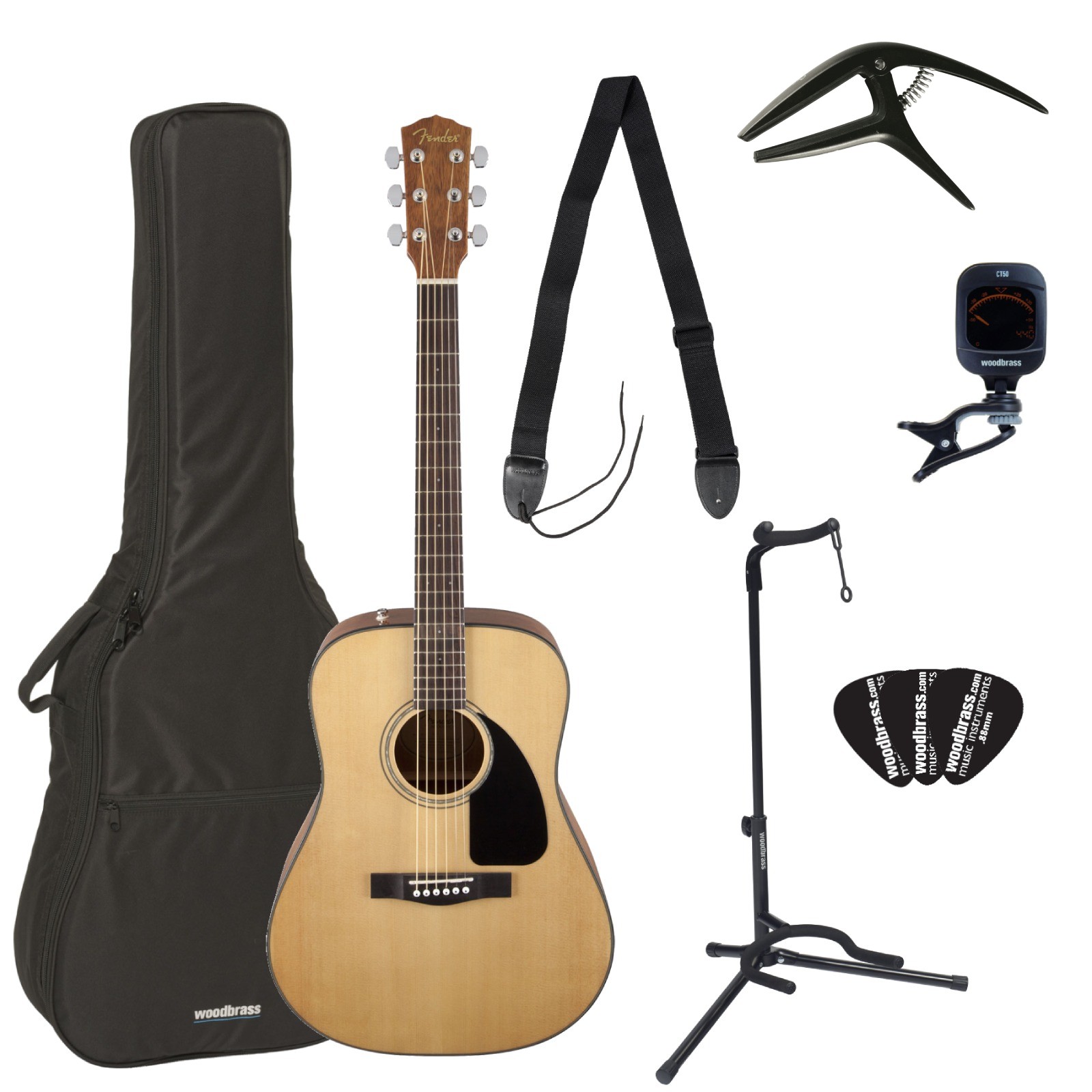 FENDER Pack Complet CD-60 Dreadnought V3 DS WLNT Natural