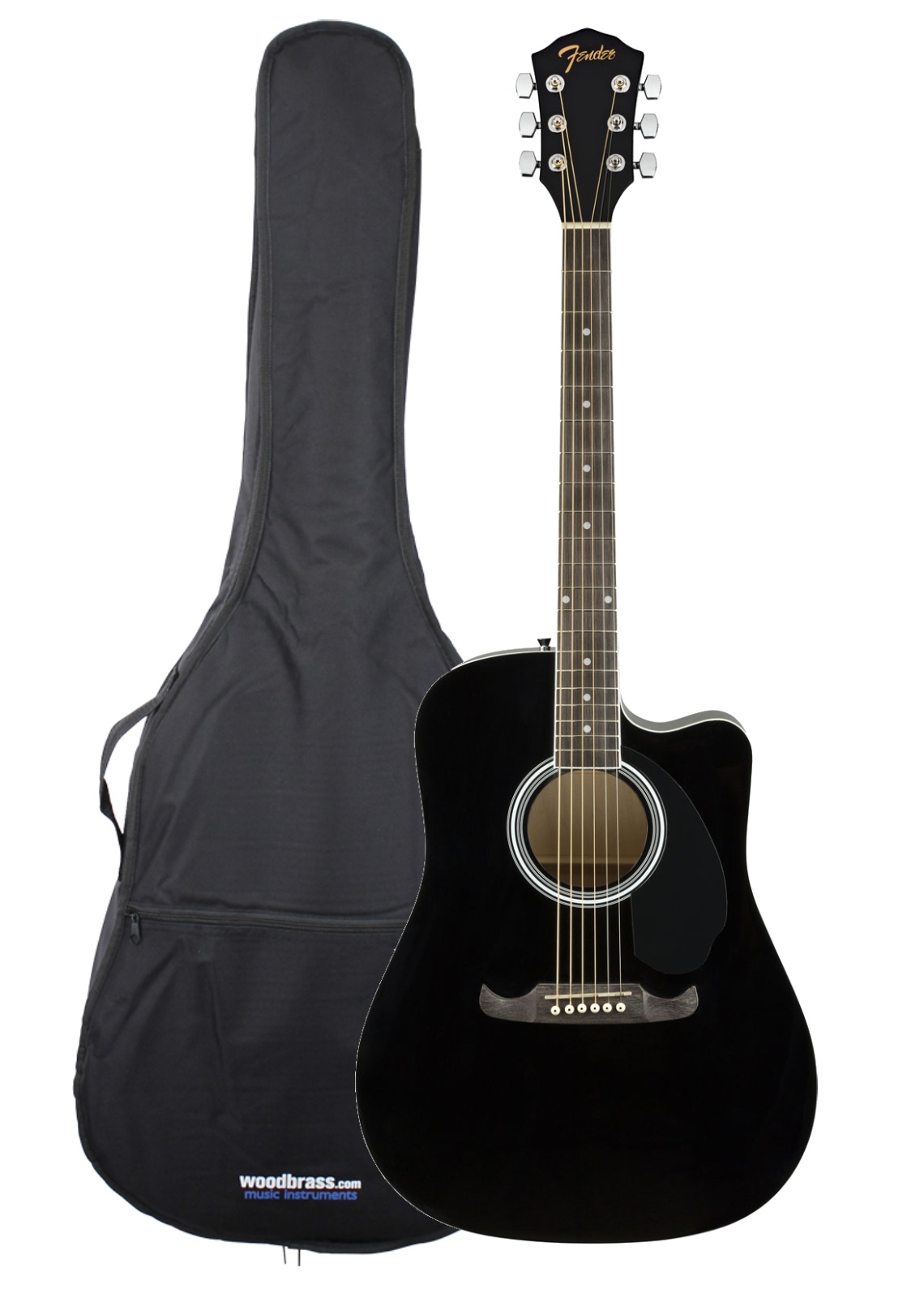 FENDER Pack Fa-125Ce Dreadnought Wlnt Black + Gigbag