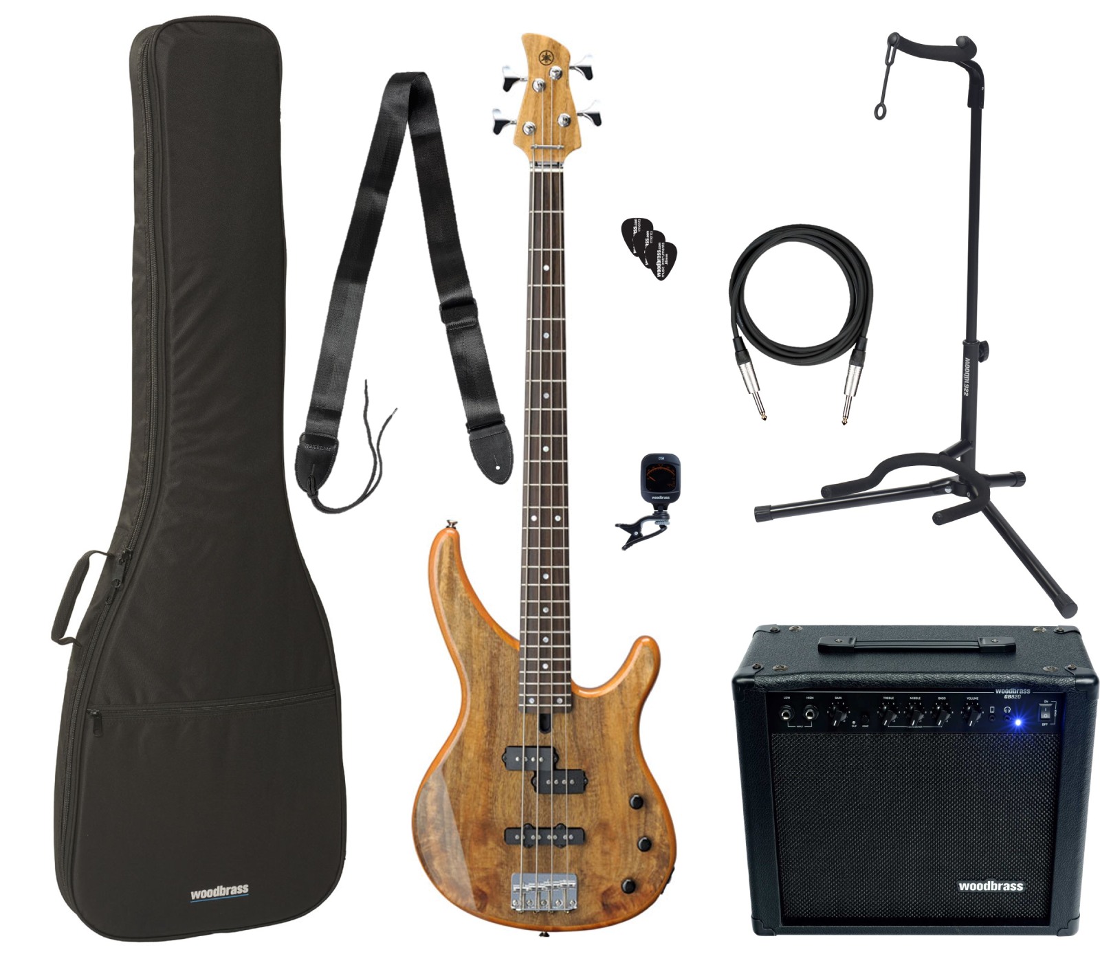 YAMAHA Trbx174Ewnt Natural Full Bundle