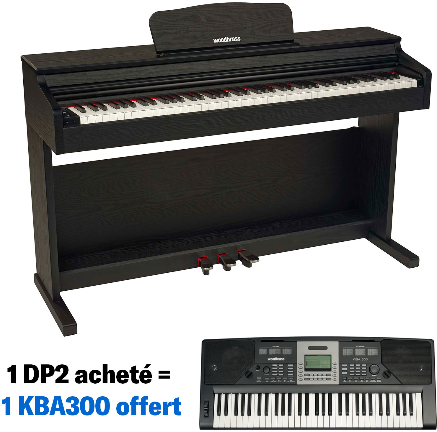 WOODBRASS DP2 Noir + KBA300
