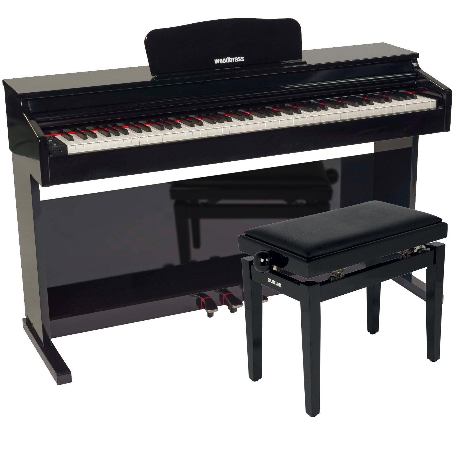 WOODBRASS DP2 Black Gloss + Bench 
