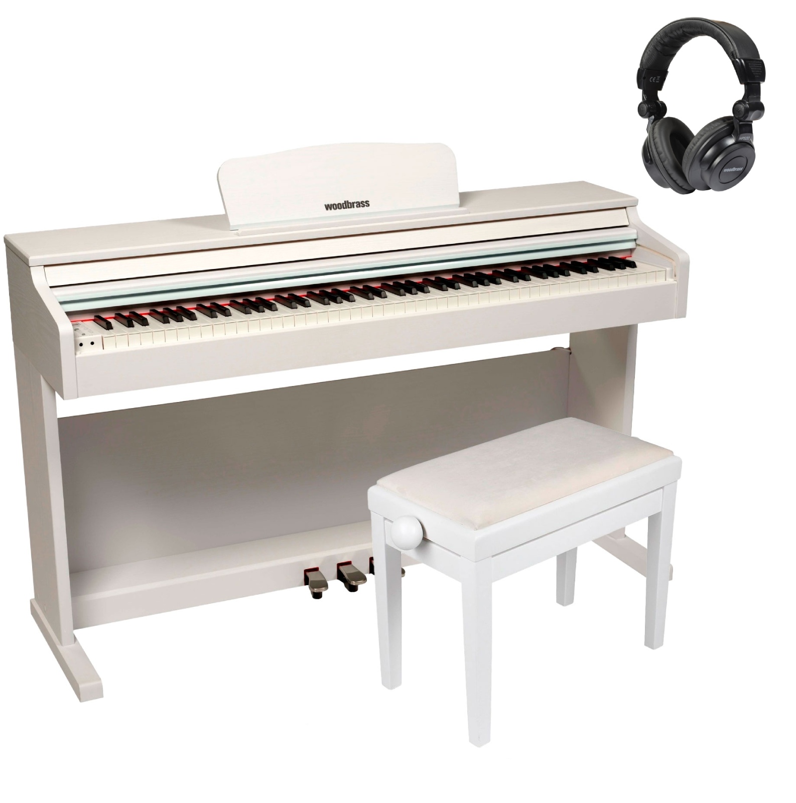 WOODBRASS DP2 Wit + Pianokruk