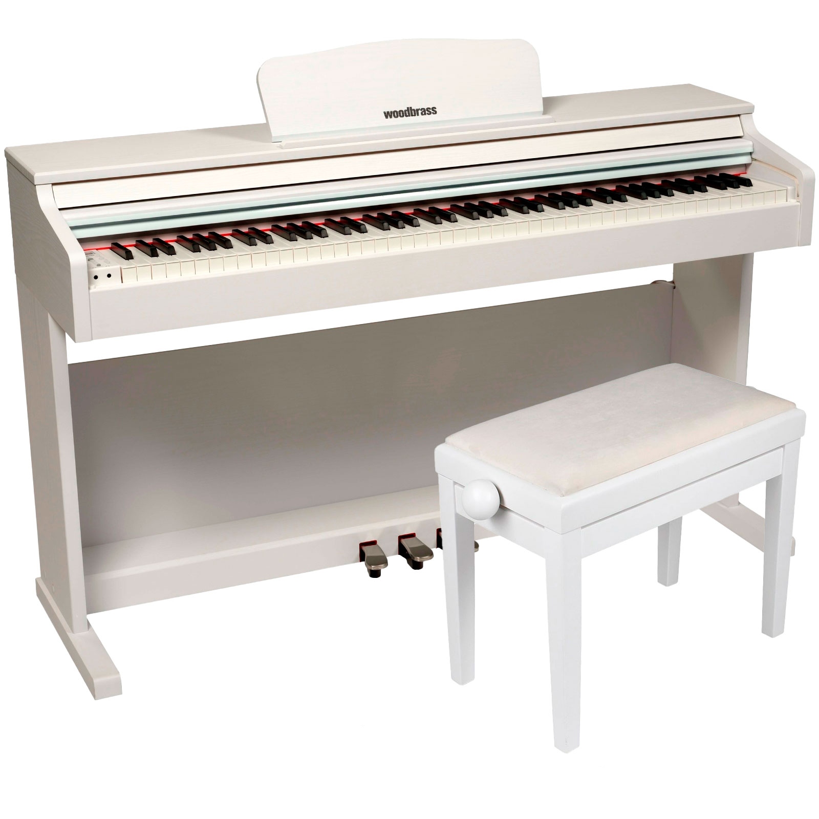 WOODBRASS DP2 Wit + Pianokruk