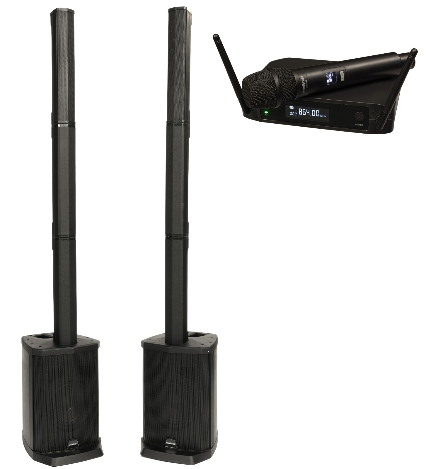 WOODBRASS Confezione CS200 x 2 + microfono UHF