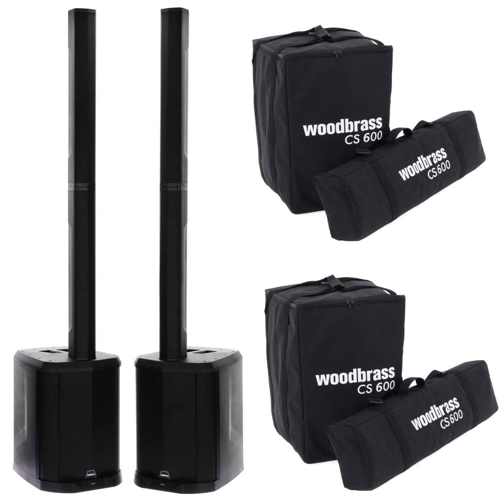 WOODBRASS Pack CS600 x 2 + Housses x 2
