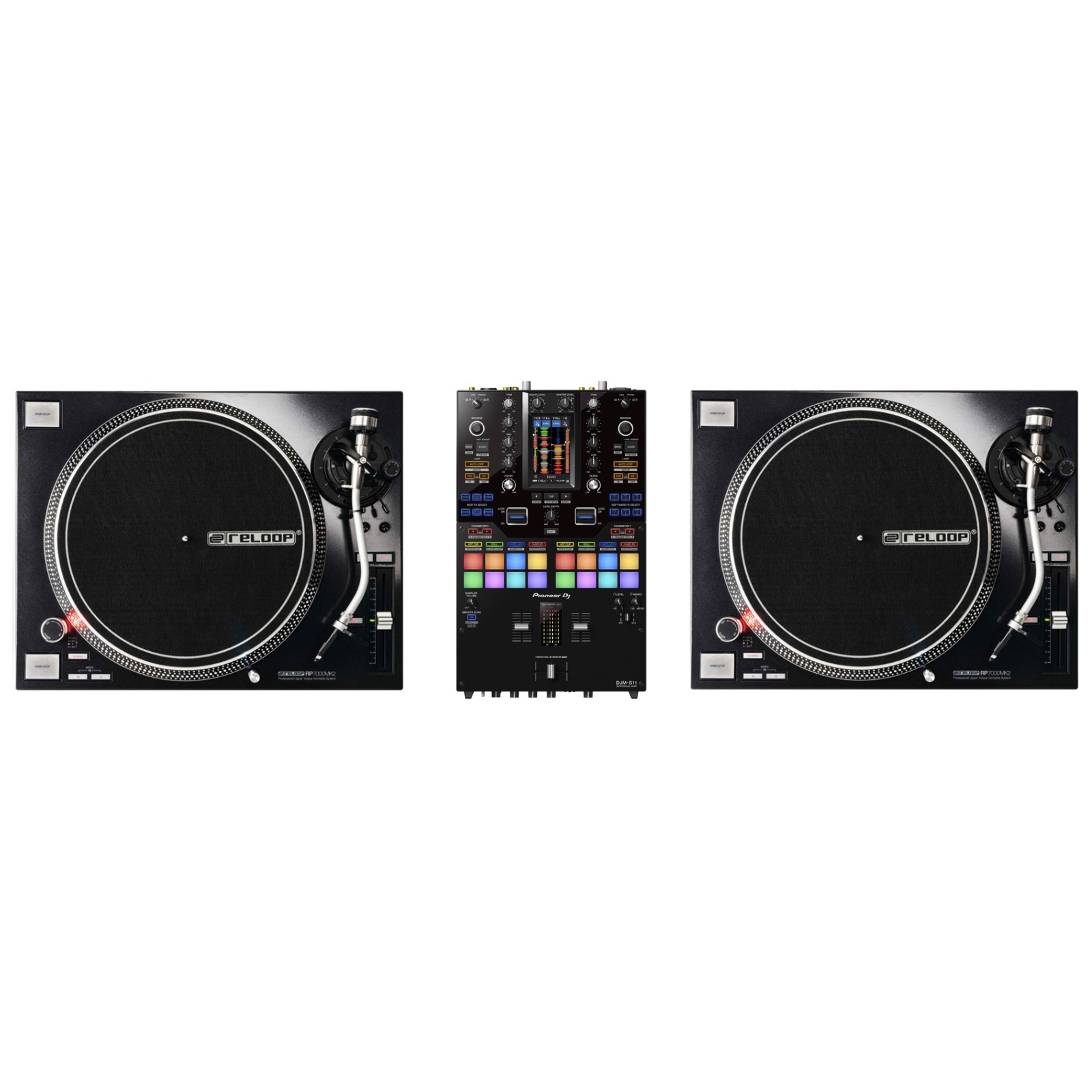 RELOOP Pack Regie DJ Vinyle : RP 7000 MK2 Black + DJM-S11
