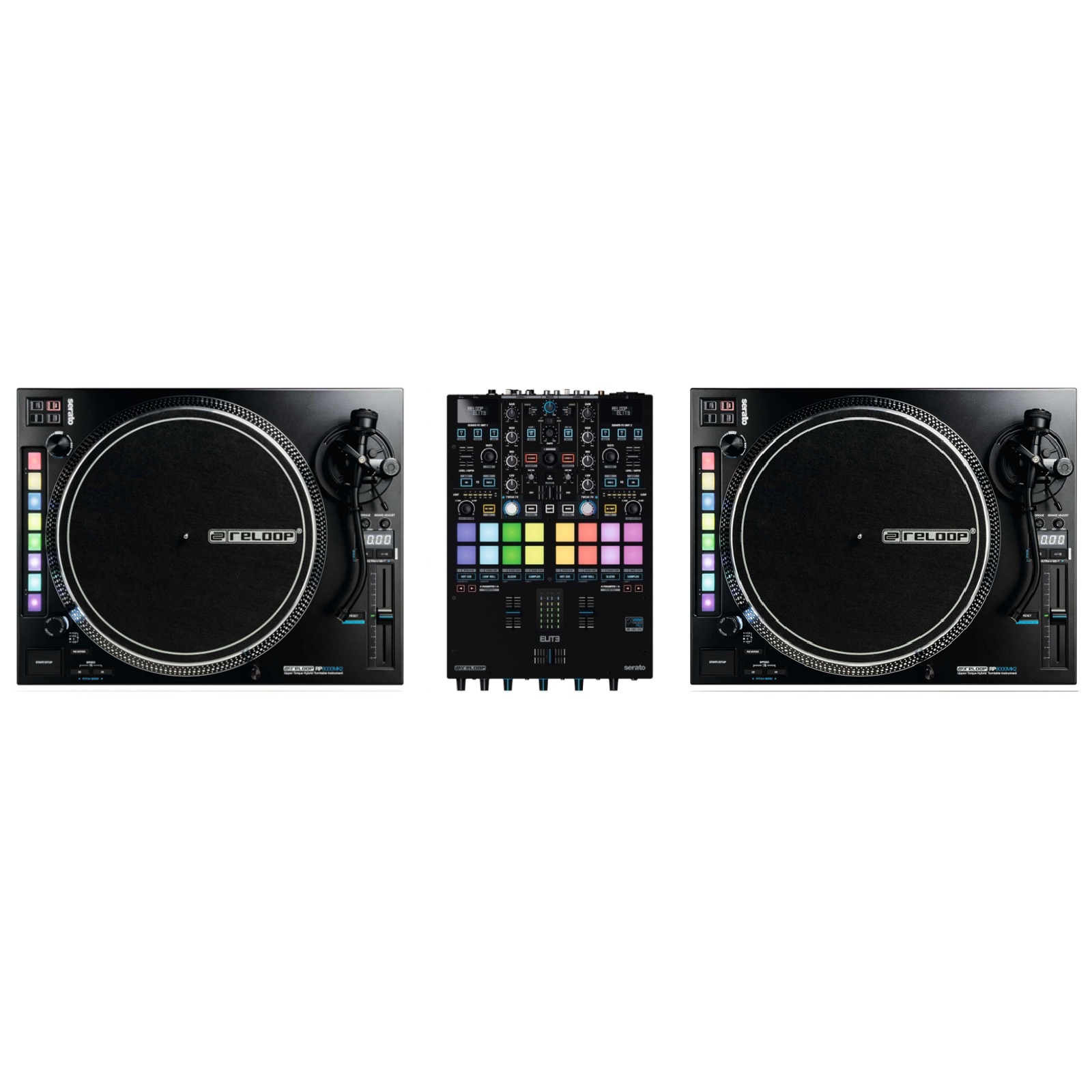 RELOOP Pack Regie DJ Vinyle : RP 8000 MK2 Silver + Elite