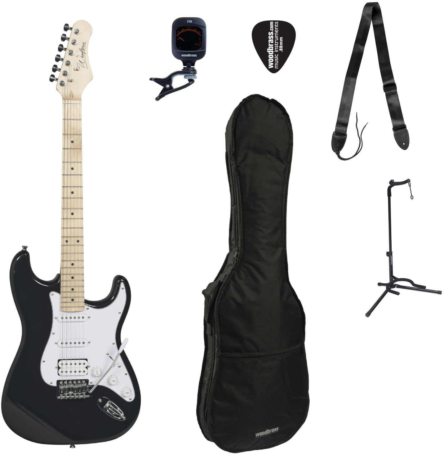 WOODBRASS Pack ST100 Noire + Housse + Accessoires