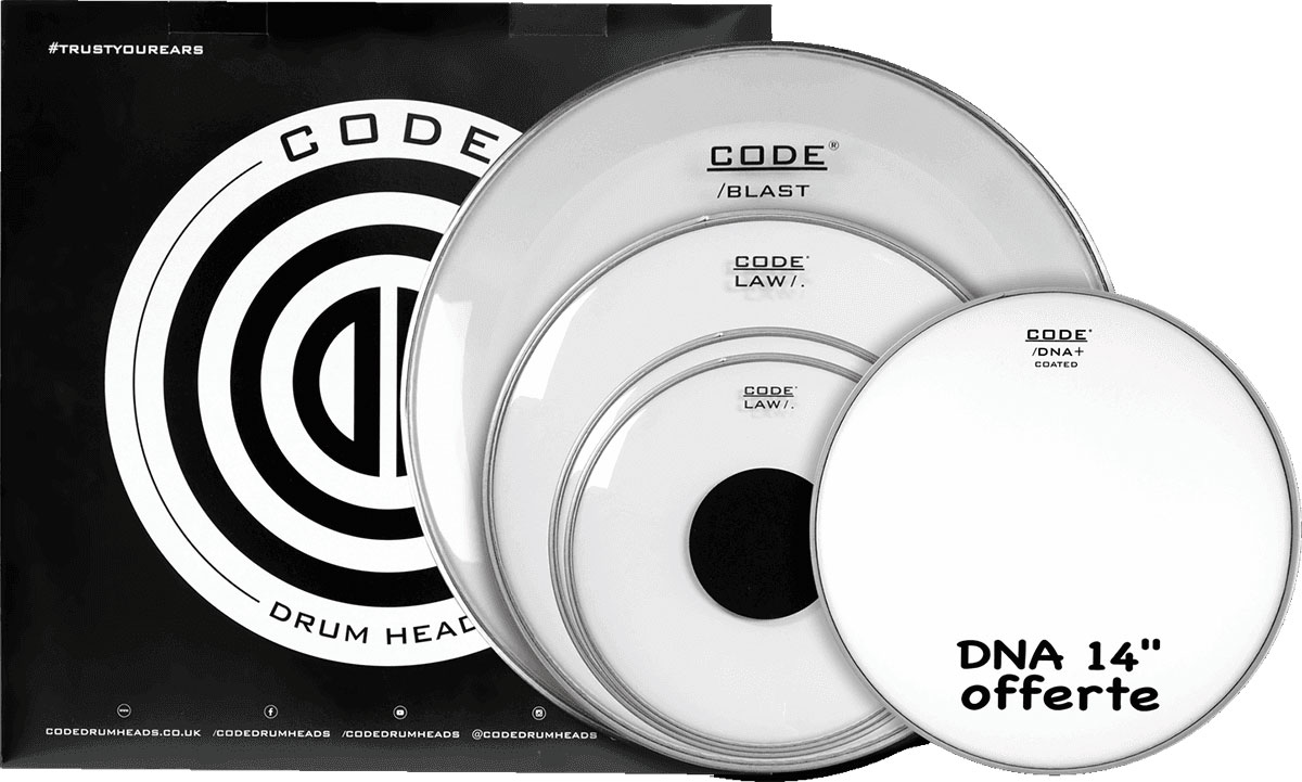 CODE DRUM HEAD FULL PACK LAW CLEAR 12/13/16/22 + 14