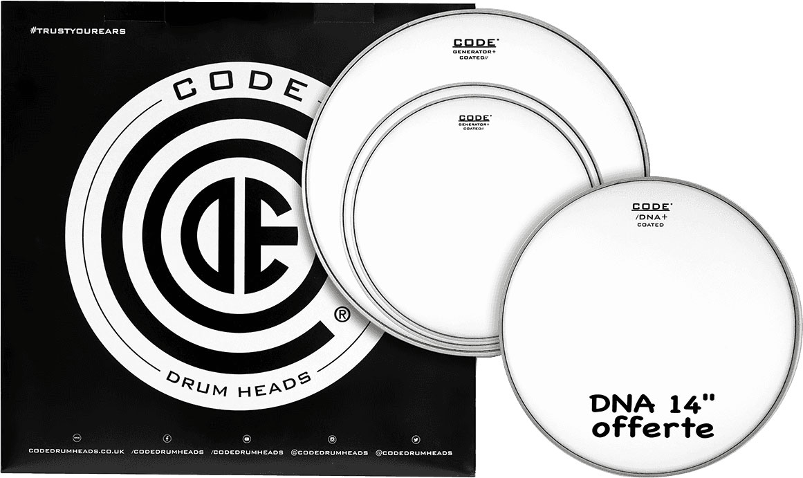 CODE DRUM HEAD Tom Pack GENERATOR Coatedstandard + CC 14