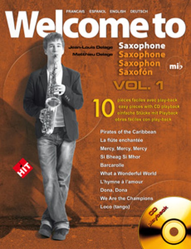 HIT DIFFUSION Delage JL&M - Welcome To Saxophone Mib Vol.1 + CD