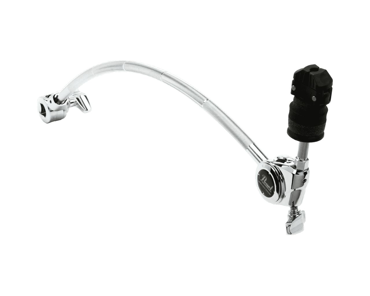 PEARL DRUMS HARDWARE CHC-100 - BOOMRANG CURVED CYMBAL HOLDER ON DRUM RACK