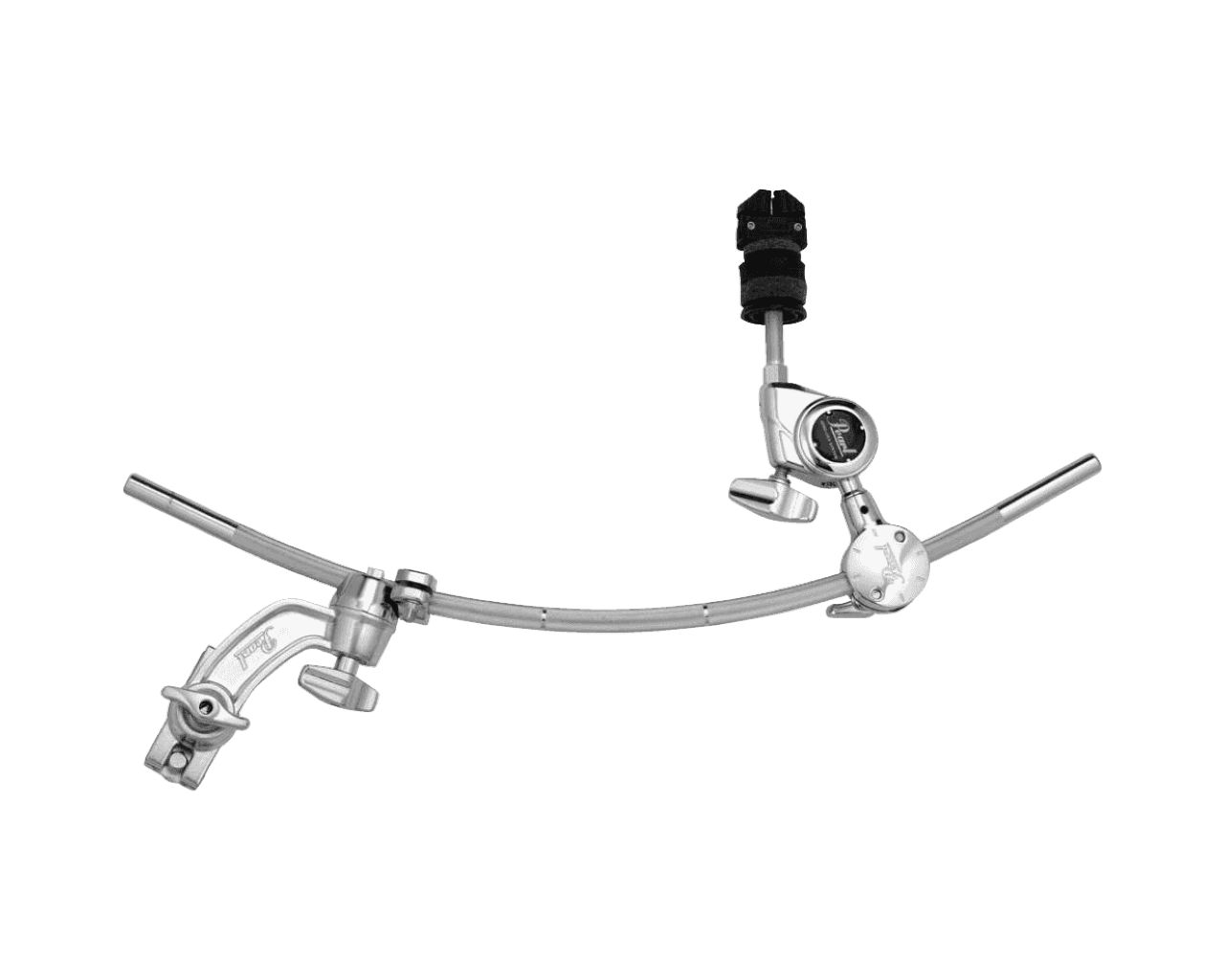 PEARL DRUMS HARDWARE CHC-200 - BOOMRANG CURVED CYMBAL HOLDER ON DRUM RACK