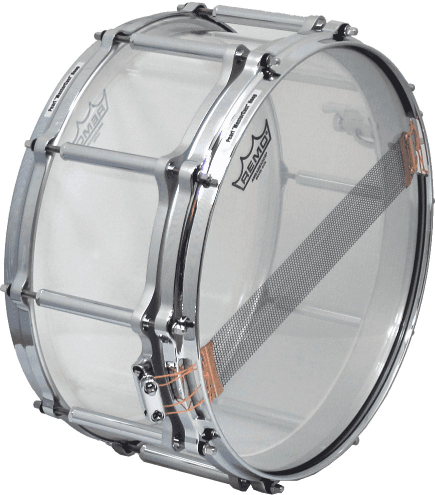 PEARL DRUMS FREE FLOATING SYSTEM CRYSTAL BEAT 14X6,5 ACRYLIC ULTRA CLEAR