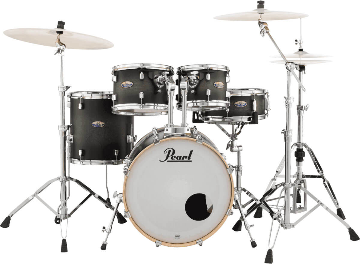 PEARL DRUMS DECADE MAPLE STAGE 22 SATIN BLACK BURST