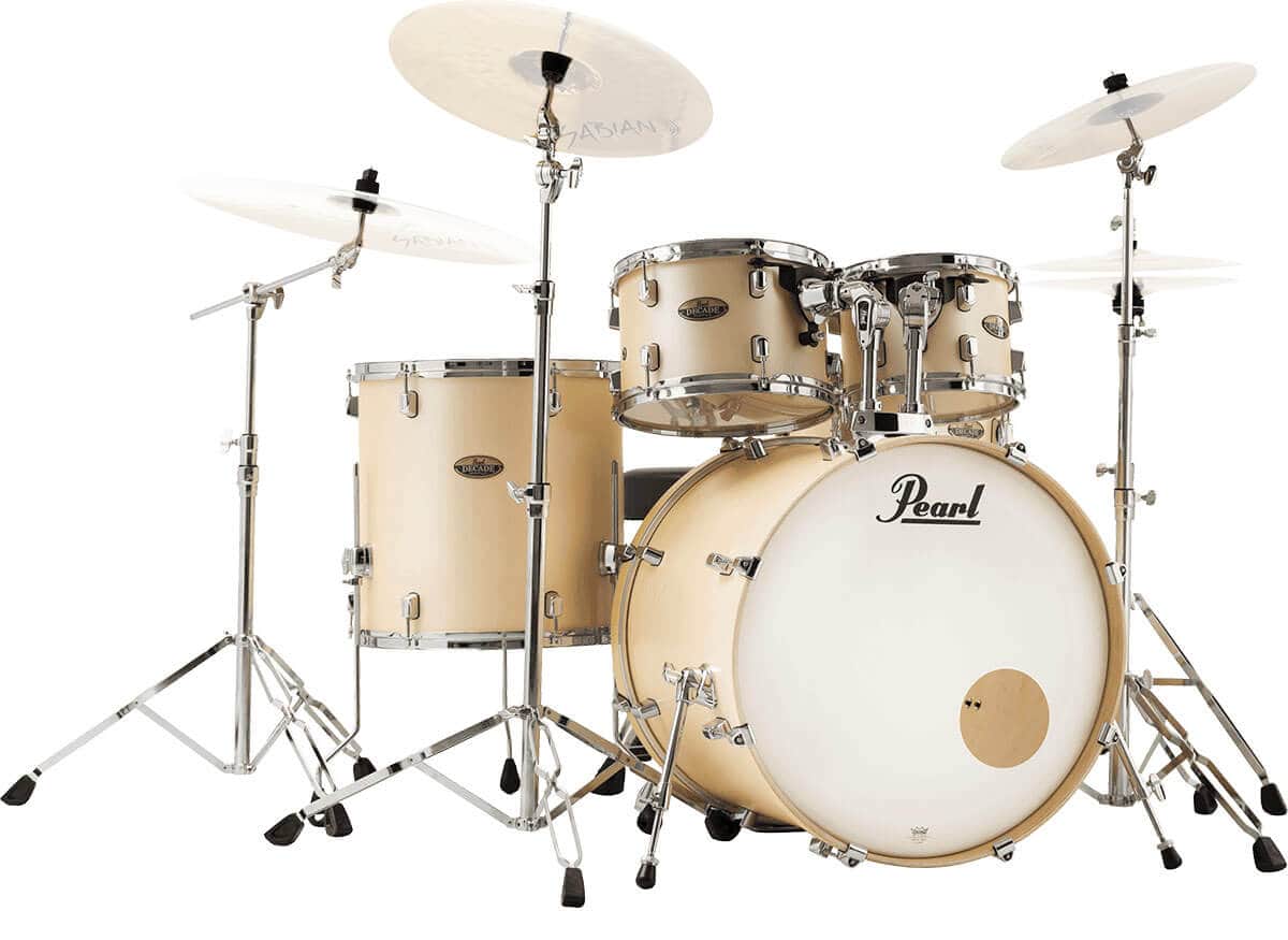 PEARL DRUMS DECADE MAPLE 6 FUTS ROCK 22 SATIN GOLD MERINGUE 