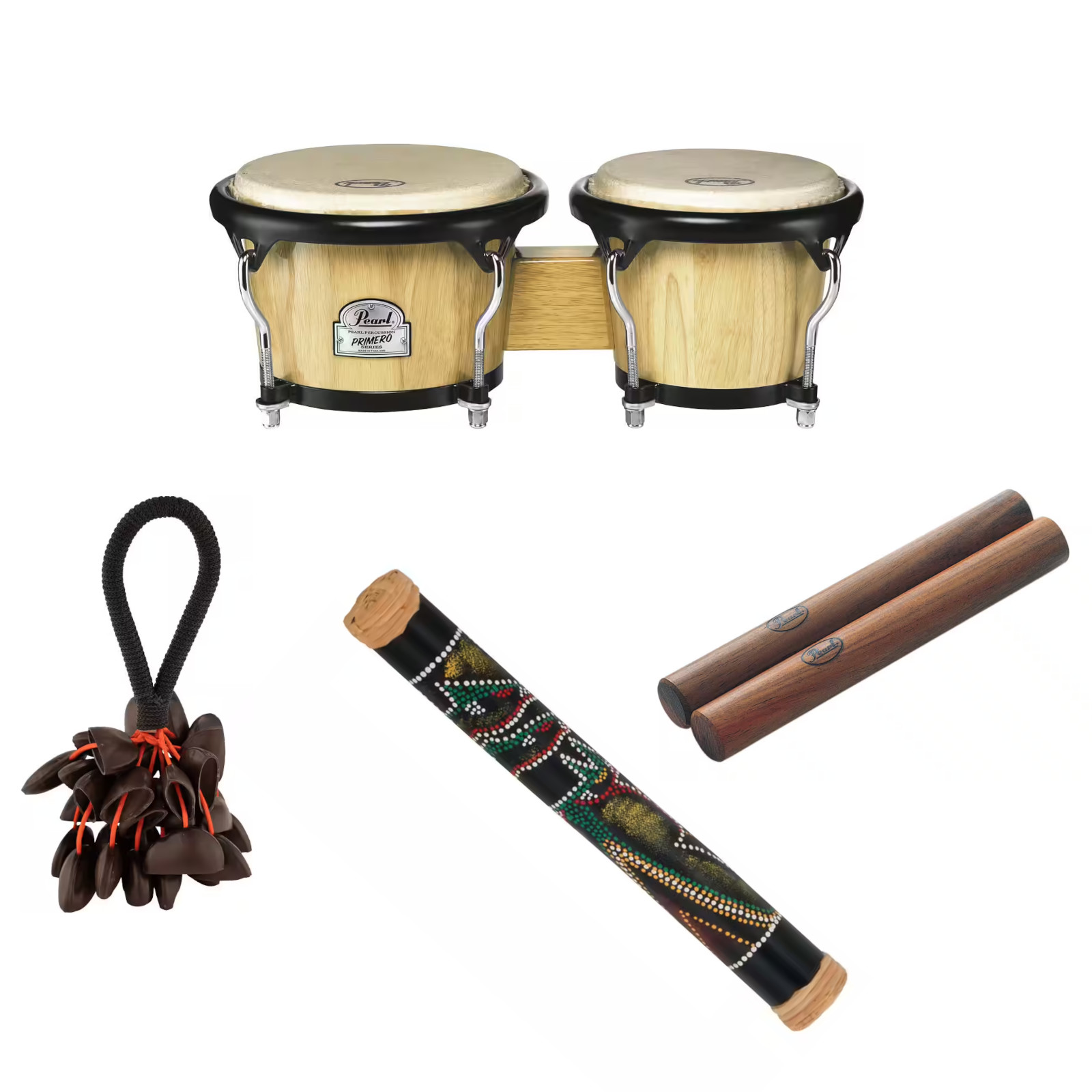PEARL DRUMS PACK DE BONGOS Y PERCUSION