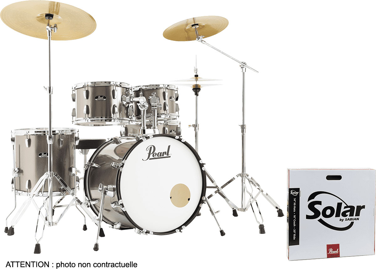 PEARL DRUMS ROADSHOW FUSION 20 + B-50 BRONZE METALLIC + SOLAR CYMBALS