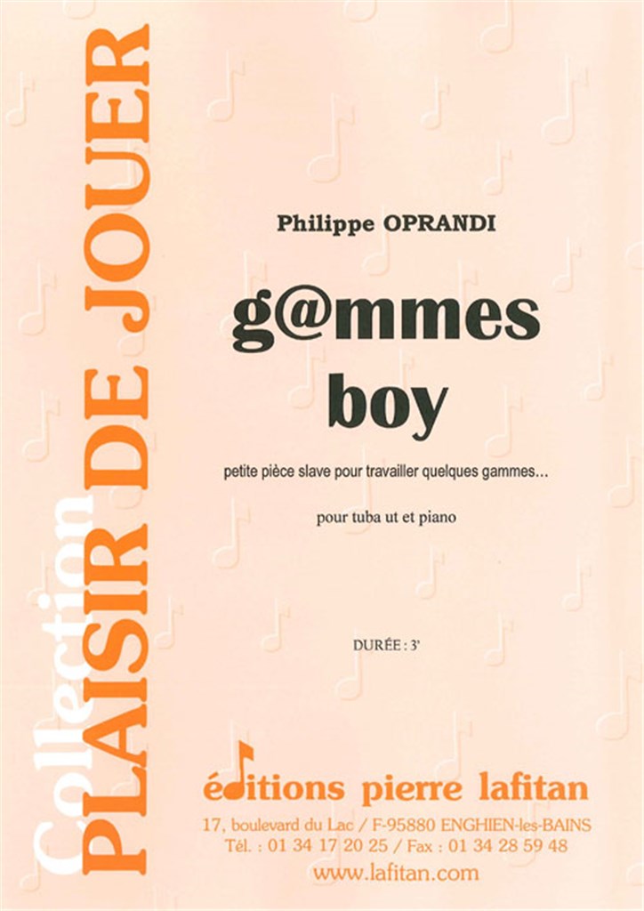 LAFITAN OPRANDI PHILIPPE - GAMMES BOY - TUBA & PIANO