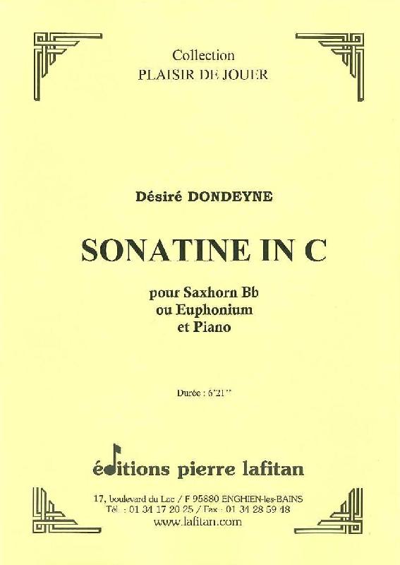 LAFITAN DONDEYNE DESIRE - SONATINE IN C - SAXHORN BASSE SIB OU EUPHONIUM SIB ET PIANO