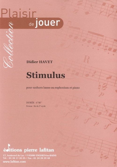 LAFITAN HAVET DIDIER - STIMULUS - EUPHONIUM ET PIANO