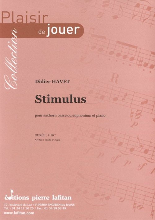 LAFITAN Havet Didier - Stimulus - Euphonium et Piano