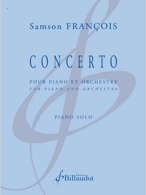 BILLAUDOT SAMSON FRANCOIS - CONCERTO POUR PIANO & ORCHESTRE - PIANO SOLO