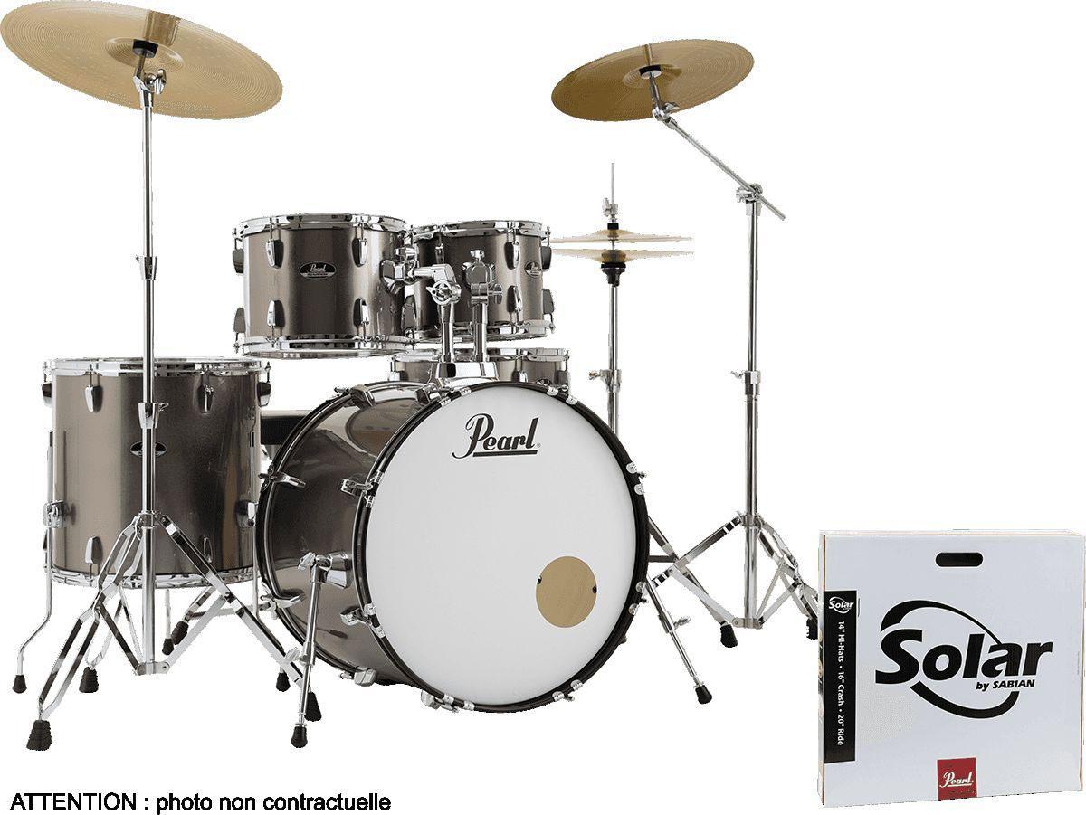 PEARL DRUMS ROADSHOW STAGE 22 + B-50 BRONZE METALLIC + SOLAR CYMBALS