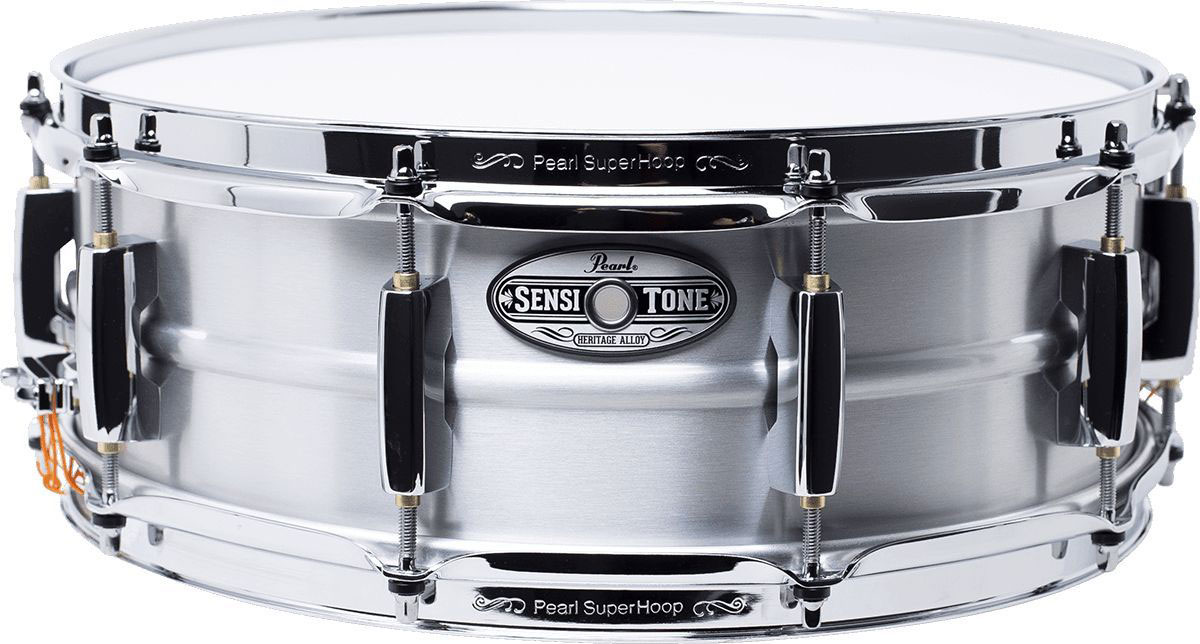 PEARL DRUMS SENSITONE HERITAGE ALLOY 14X5 ALUMINUM SNARE DRUM