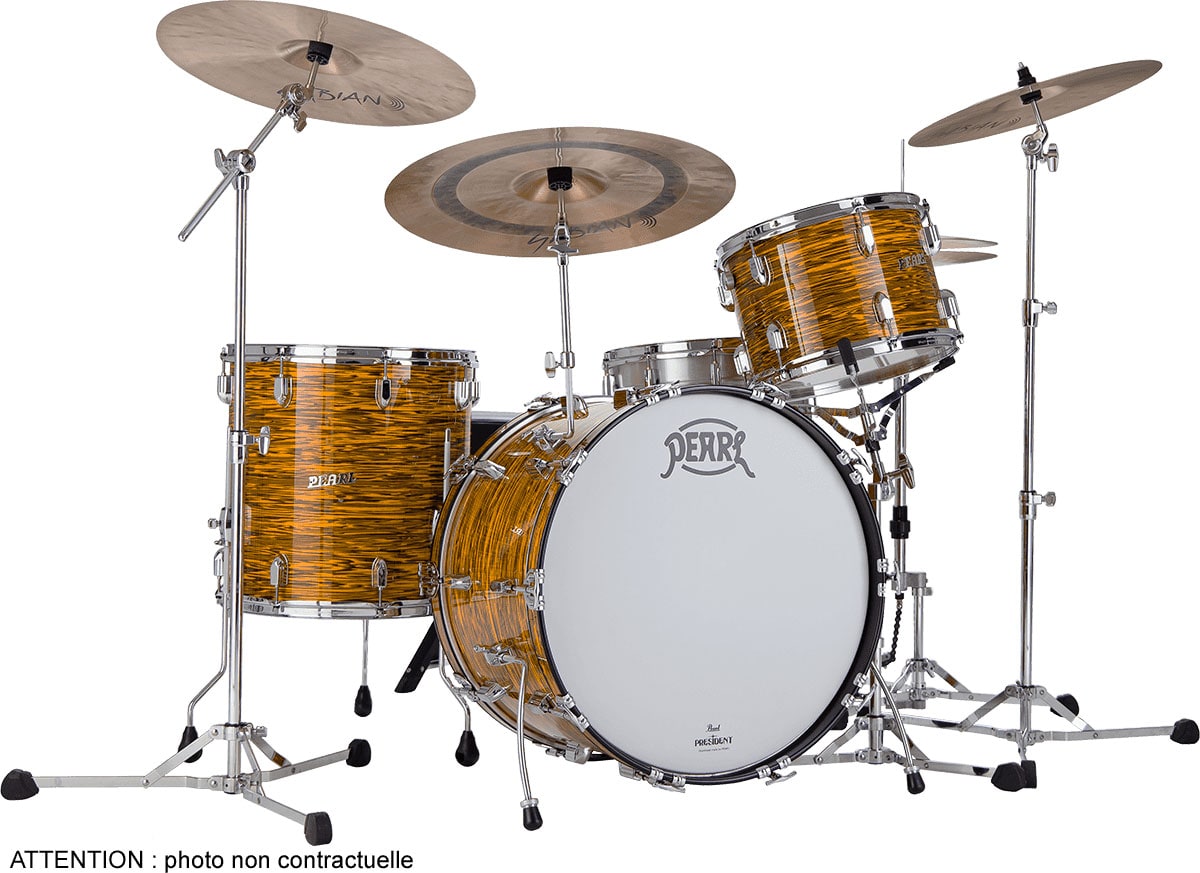 PEARL DRUMS PRESIDENT DELUXE ROCK 22 3 FUTS SUNSET RIPPLE