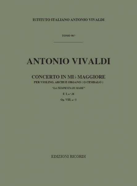 RICORDI VIVALDI A. - CONCERTO IN MI BEM. - LA TEMPESTA DI MARE - ORCHESTRA