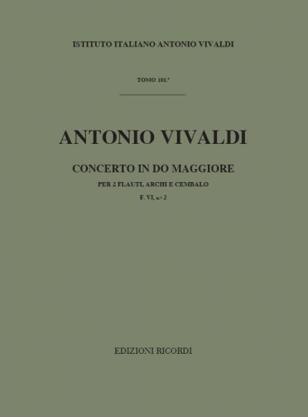 RICORDI VIVALDI A. - CONCERTO IN DO RV 533 - F.VI/2 - FLUTE, CORDE ET BASSE CONTINUE