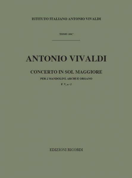 RICORDI VIVALDI A. - CONCERTO IN SOL - MANDOLINE