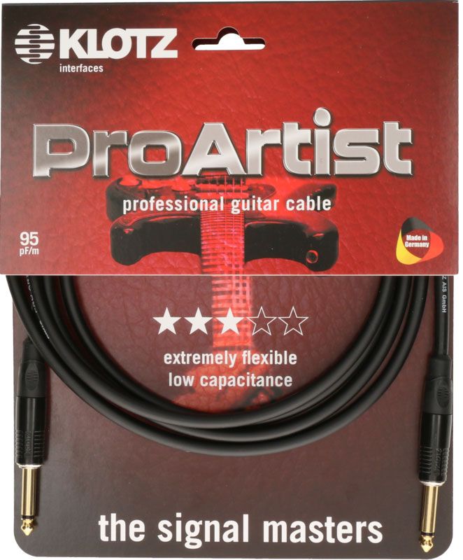 KLOTZ PRO ARTIST INSTR. CABLE 4,5M ,JACK 2P - JACK 2P