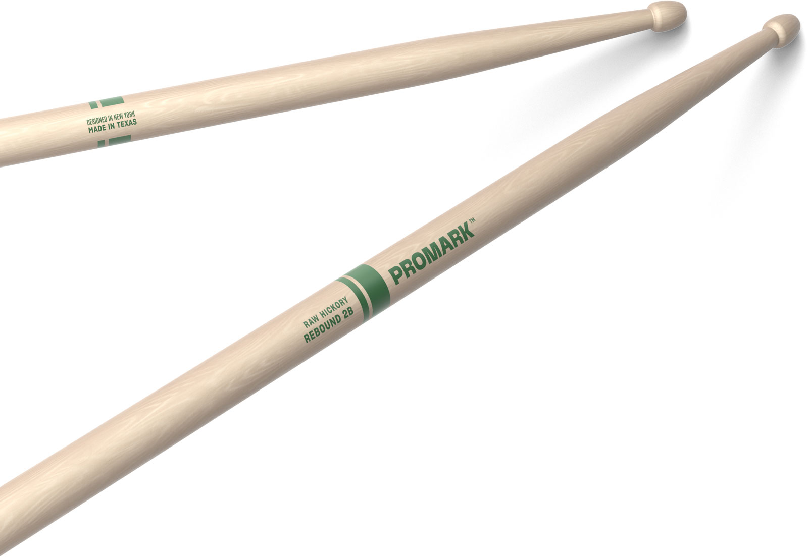 PRO MARK RBHR625AW - Rebound 2B Raw Hickory Drumstick, Acorn Wood Tip
