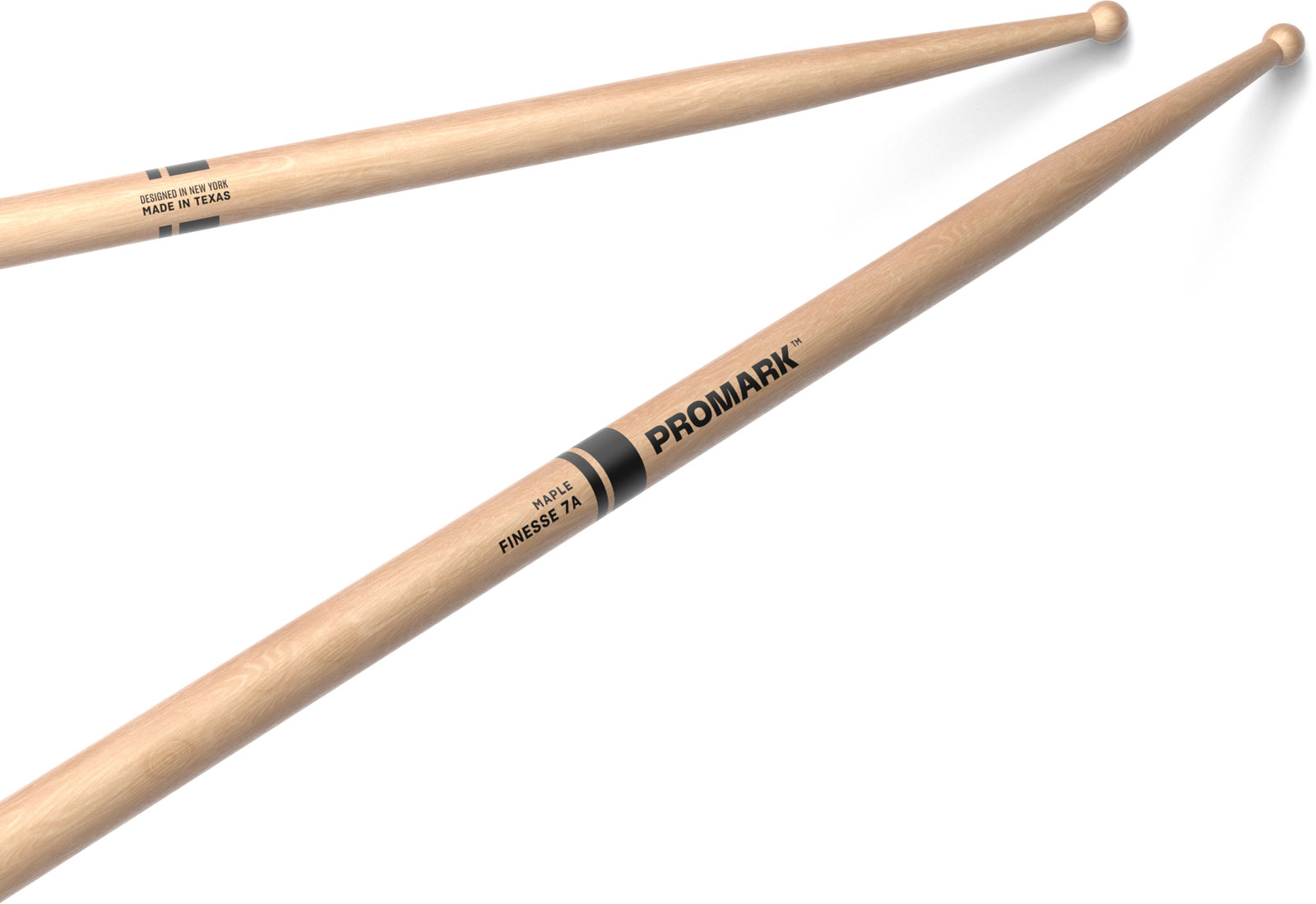 PRO MARK RBM535RW - Finesse 7A Maple Drumstick, Small Round Wood Tip