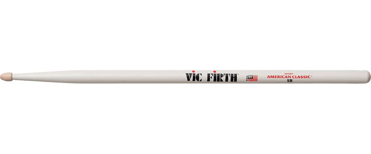 VIC FIRTH 5BW AMERICAN CLASSIC HICKORY 5B BLANCHES OLIVE BOIS