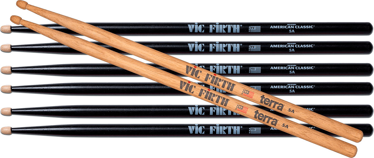 VIC FIRTH PACK BAGUETTES 3X5AB + 1X5AT OFFERTE