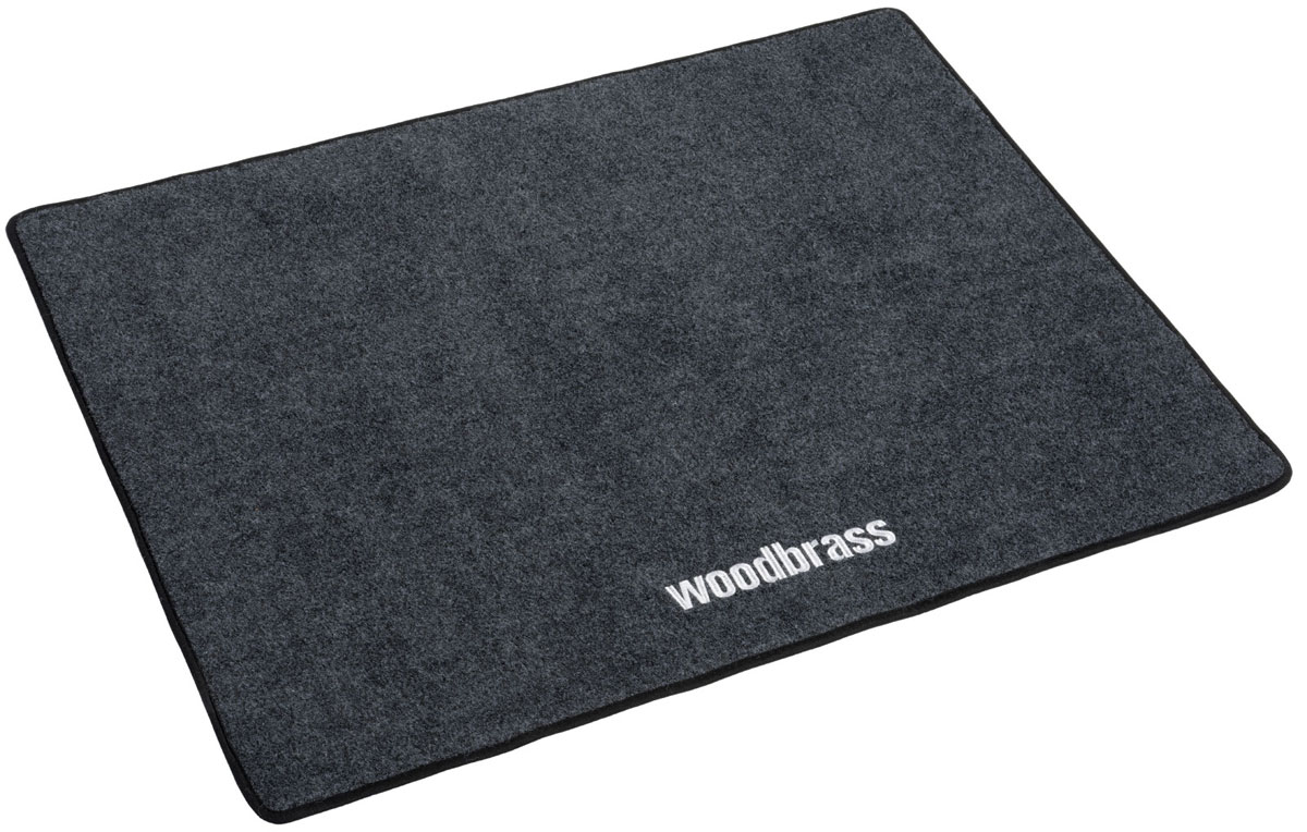 WOODBRASS Alfombrilla de batería 130 x 100 cm Gris oscuro