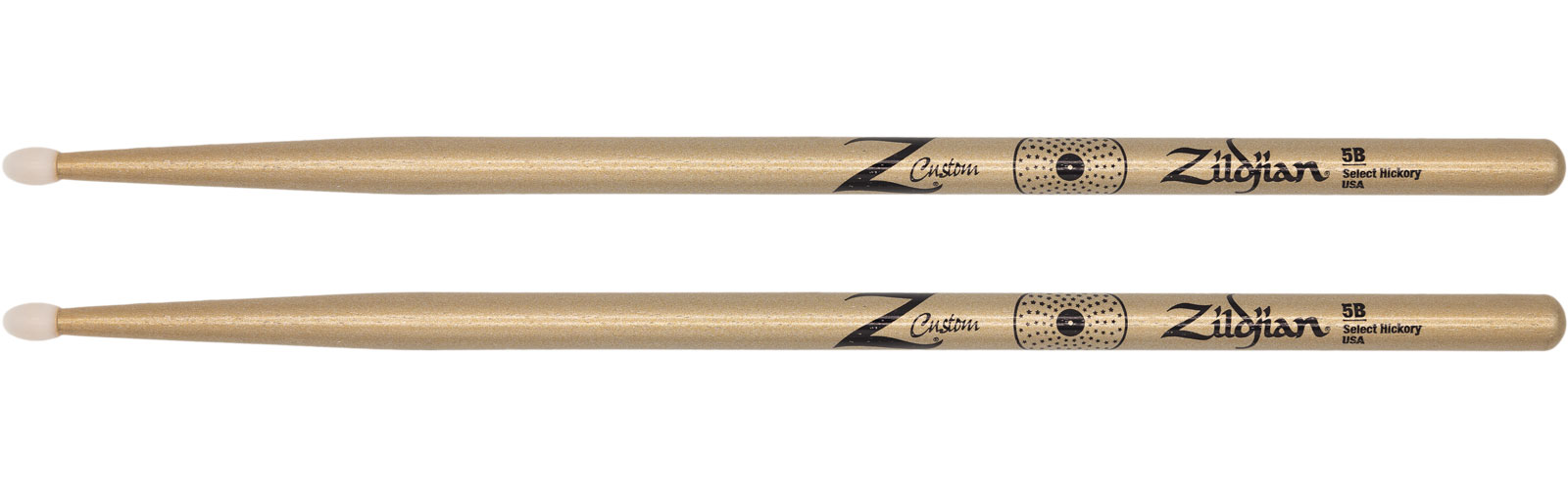 ZILDJIAN ACCESSORIES DRUMSTICKS Z-CUSTOM 5B GOLD CHROMA NYLON
