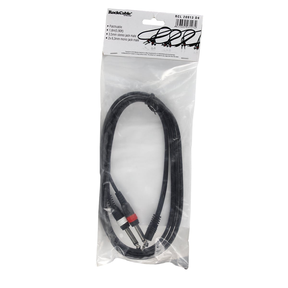 ROCKCABLE Stereo Jack Male 2 X Mono Jack Male
