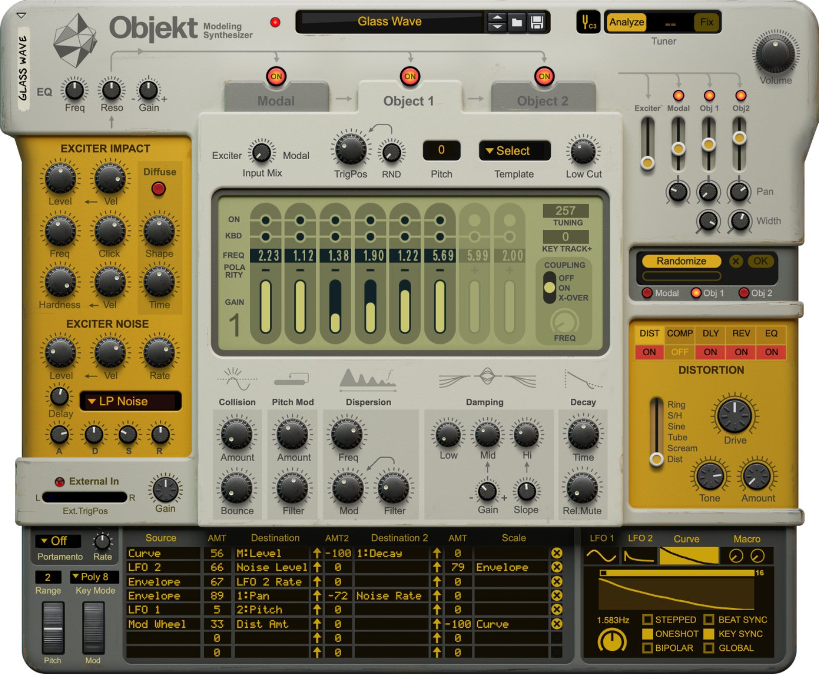 REASON STUDIOS Objekt Physical Modeling Synthesizer