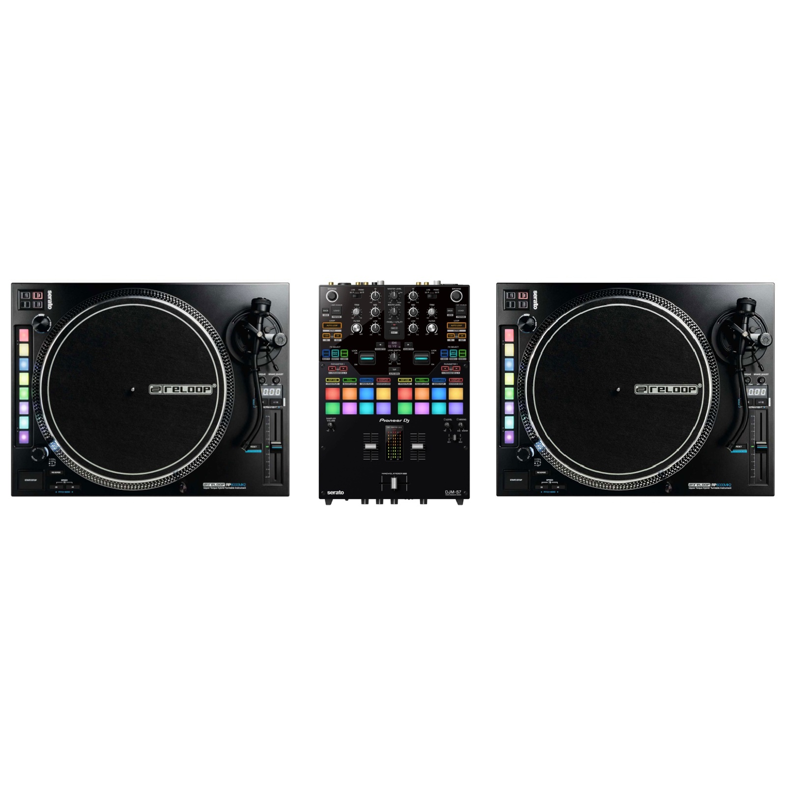 RELOOP Pack Regie DJ Vinyle : RP 8000 MK2 Silver + DJM S-7