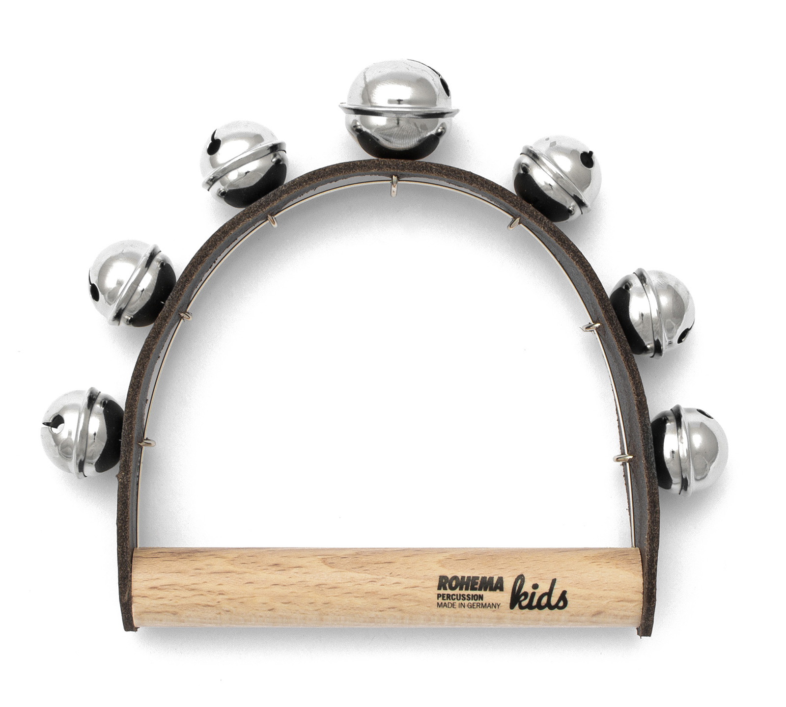 ROHEMA LEATHER HANDLE WITH 6 BELLS - MEDIUM PITCH - 1+