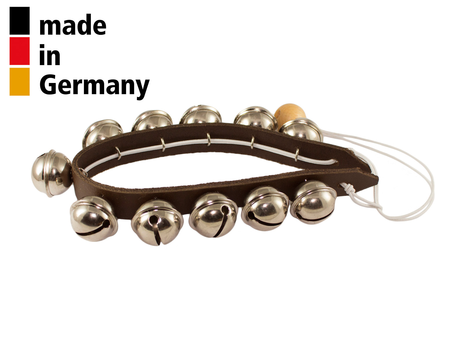 ROHEMA Ceinture Cuir 36CM - 11 Grelots - 3+