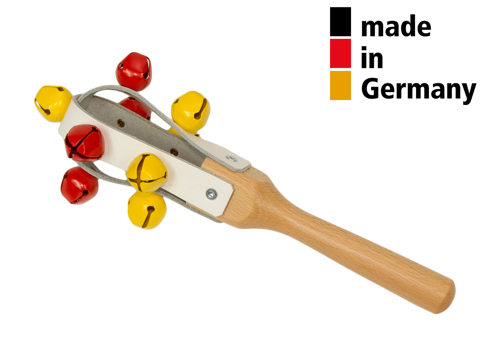 ROHEMA Maracas Cuir 25CM Avec 9 Grelots - 3+