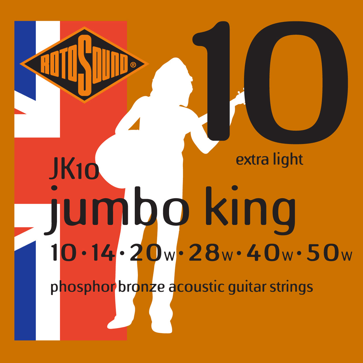 ROTOSOUND JUMBO KING JK10 PHOSPHOR BRONZE 1050